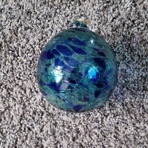 SALE--Blue and Green Glass Ornament